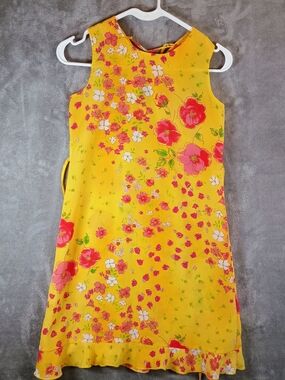 Disorderly Kids Y2K Cottagecore Vintage Inspired Floral A Line Dress Girls 14